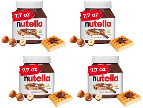 Vista 11 de Nutella Crema de avellanas con cacao, crema para untar de avellanas, favorito del desayuno, tarro de 7.7 onzas
