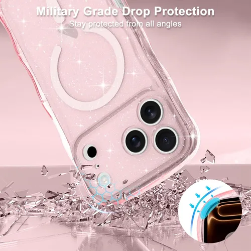 Vista 4 de Pepmune Funda magnética para iPhone 17 Pro Max, color rosa