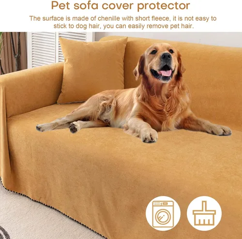 Vista 2 de Foreate Fundas impermeables para sofá para mascotas, fundas lavables para sofá seccional para 3 cojines - Protector para sofá a prueba de arañazos