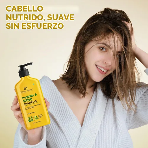 Vista 7 de Botanic Hearth Champú de Aloe Vera Infundido con Bergamota y Proteína Vegana Champú Clarificante para Hidratar, Suavizar y Fortalecer el Cabello
