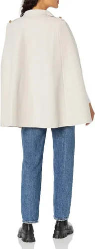 Vista 2 de Hadley Wren Women's Button Down Poncho Collared Double Breasted Cape