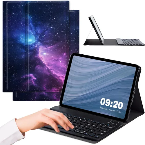 Vista 19 de Funda para Samsung Galaxy Tab A8 10.5 con teclado, fuerte sellado magnético desmontable Bluetooth teclado inalámbrico cubierta de cuero para Samsung