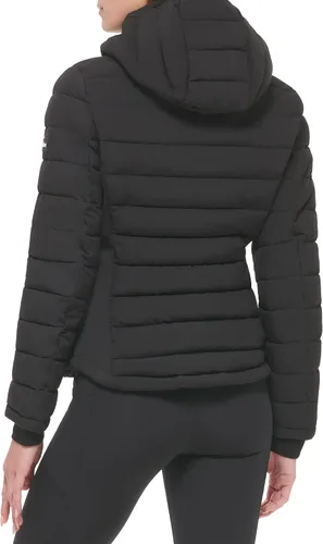 Vista 3 de Calvin Klein Chaqueta de paneles laterales ligera y casual para mujer resistente al agua