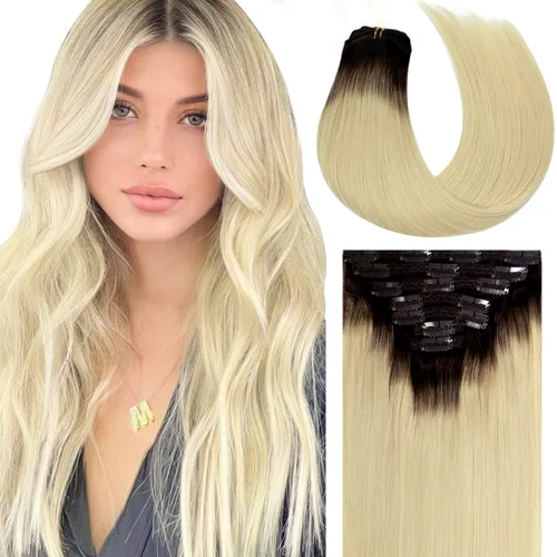 Vista 69 de Lacer Extensiones de cabello humano Remy sin costuras, color negro #1, ultra fino, doble trama de poliuretano, invisible, 7 unidades, 4.33 oz