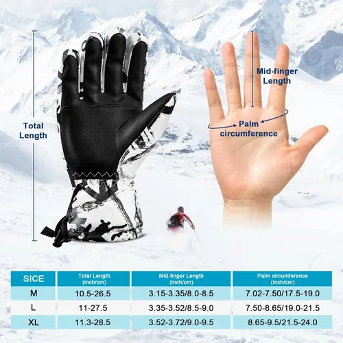 Vista 7 de clubone Guantes de invierno Guantes para hombres y mujeres, guantes de forro polar elásticos con tacto inteligente, guantes resistentes al viento