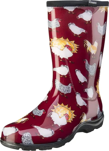 Vista 10 de Sloggers Waterproof Garden Rain Boots for Women - Cute MidCalf Boots Negro