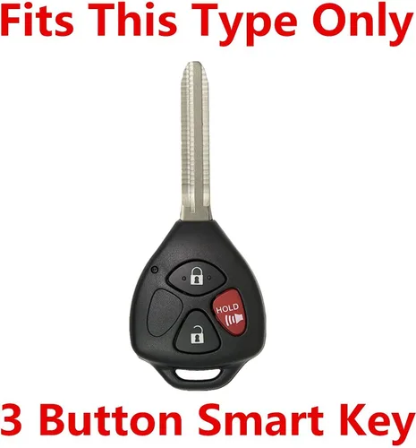 Vista 3 de Funda de Silicona para Control Remoto de Entrada sin Llave, Protector de Repuesto Compatible con Toyota 4Runner Corolla Matrix RAV4 Venza Yaris