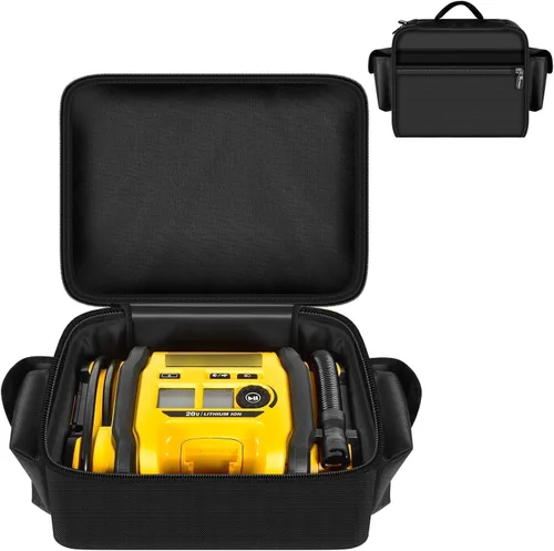 Vista 10 de Air Compressor Bag Case Compatible with DEWALT 20V MAX Tire Inflator DCC020IB, Cordless Tools Storage Holder Organizer with Pocket for Battery Pack