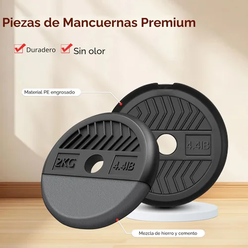 Vista 3 de Mancuernas ajustables, juego de pesas libres de 20/30/40/60/80 libras con conector, juego de mancuernas 4 en 1 utilizadas como barra/pesas