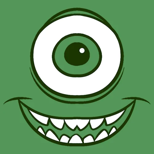 Vista 2 de Fifth Sun Monsters Inc Mike Wazowski Eye - Camiseta para hombre, Verde