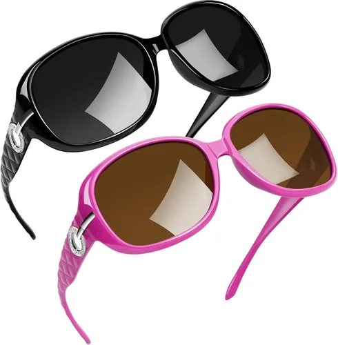 Vista 19 de Joopin Oversized Rectangle Sunglasses UV400 Protection Shades for Women Negro