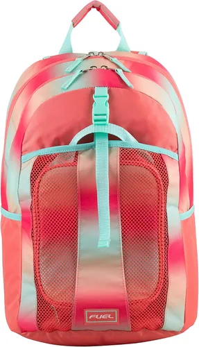 Vista 3 de FUEL Combo de mochila con lonchera 18 pulgadas, de lujo, dos compartimentos, resistente al agua, con bolsillos laterales para botella de agua