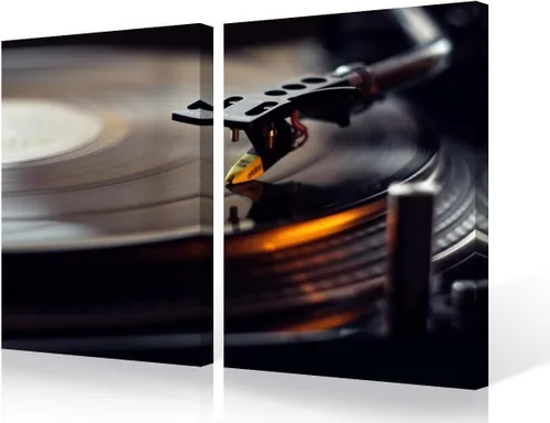 Vista 67 de Lienzo decorativo para pared, diseño de DJ Music Mixes the Track HD impreso en pinturas, 2 piezas, imágenes abstractas para sala de estar, obra