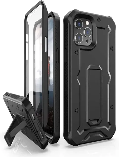 Vista 8 de ArmadilloTek Vanguard - Funda diseñada para iPhone 12 / iPhone 12 Pro (6.1 pulgadas) de grado militar, cuerpo completo, resistente, con protector