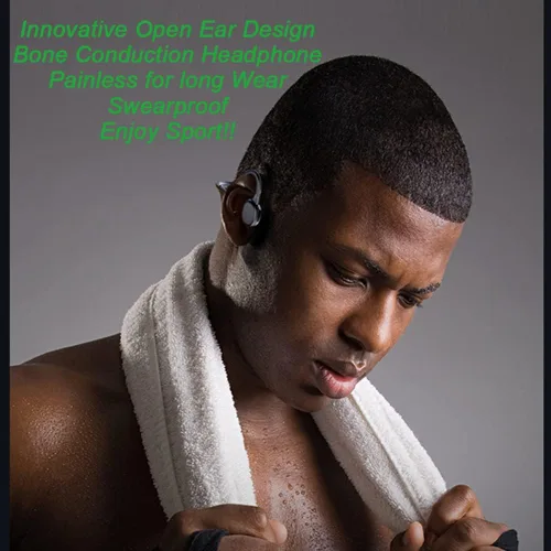 Vista 7 de IHAO Auriculares de conducción ósea verdaderos auriculares abiertos capaces de ser un reproductor de MP3 con micro disco estéreo Bluetooth auricular