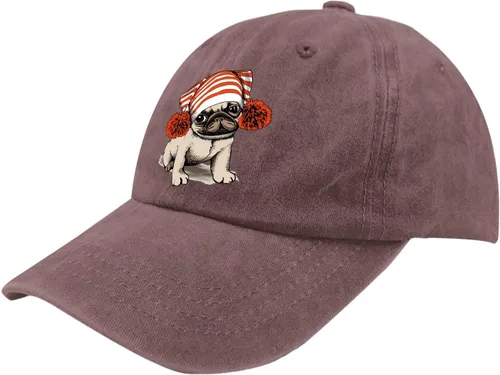 Vista 2 de Gorras Pug Dog Dad Hat, sombrero gráfico para mujer