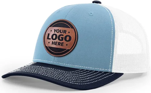 Vista 36 de Sombrero de parche de cuero de camionero personalizado grabado con láser