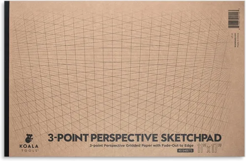 Vista 13 de Koala Tools Bloc grande de dibujo con perspectiva (1 y 2 puntos)