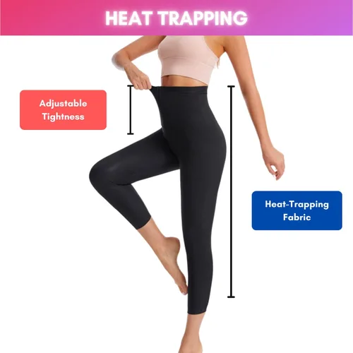 Vista 2 de Nano Hertz Sauna Sweat Shapewear Leggings Pantalones Boxeo Entrenador de Cintura Shaper Sweatsuit Ejercicio Fitness Gimnasio Mujer