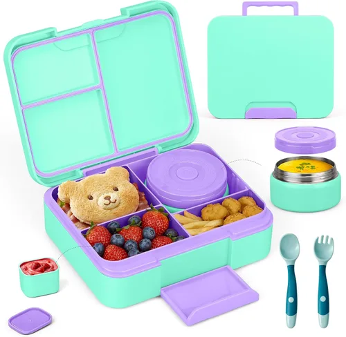 Vista 9 de WyfKyd Set de lonchera Bento con contenedor térmico de sopa para niños y adultos Bento Box Set with 9.5oz Soup Thermo Kids Leak-proof Lunch Box