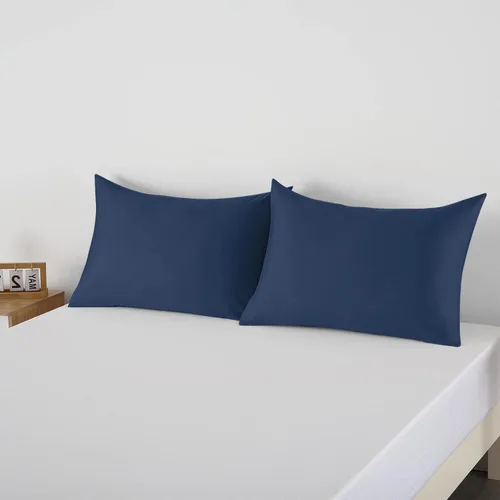 Vista 30 de Juego de 2 fundas de almohada 100% de algodón egipcio, fundas de almohada refrescantes de 400 hilos, fundas de almohada suaves y transpirables