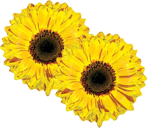 Vista 4 de Globo de fiesta de aluminio amarillo de girasol de 24 pulgadas