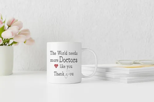 Vista 3 de QASHWEY Taza de Doctor, Tazas de Café de Regalos para Doctores, Regalos de Apreciación para Doctores, Regalo de Taza de Té para Doctores