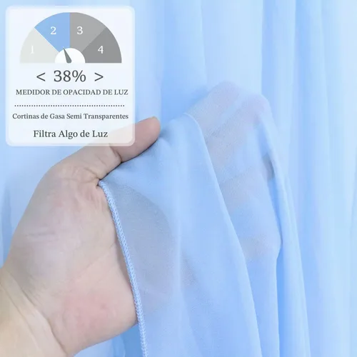 Vista 3 de Tela de Drapeado de Arco Azul Claro Cortinas de Arco para Ceremonia de Boda 20 pies 1 Panel Tela Transparente para Drapeados Cortinaje Arqueado