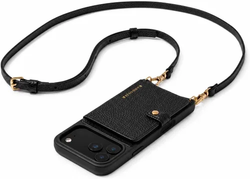 Vista 11 de Bandolier Mila Leather Crossbody MagSafe Case iPhone 17 Pro Max- Black/G Negro/Dorado