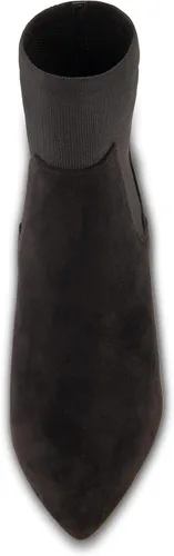 Vista 3 de CUSHIONAIRE Botines de vestir elásticos Ginebra para mujer con acolchado de espuma viscoelástica, anchos disponibles, Negro