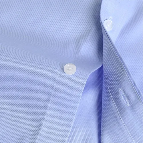 Vista 3 de Camisas de vestir para hombre, sin planchado, de fácil cuidado, manga corta, ajuste regular, camisas de bolsillo formales