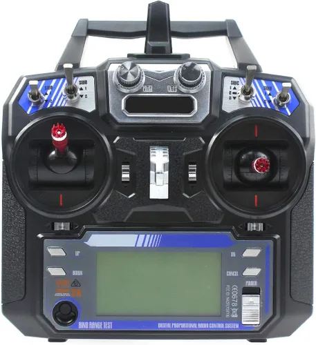 Vista 4 de Flysky FS-i6 6CH 2.4G AFHDS 2A Transmisor LCD + modo receptor iA6 2 / 1 sistema de radio para RC Heli Glider Quadcopter (Modo 2)
