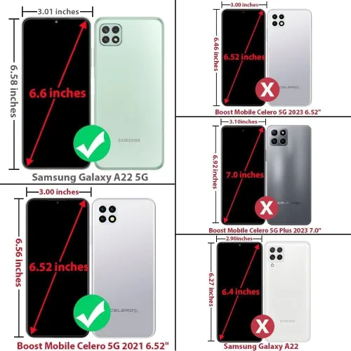 Vista 2 de Jeylly Compatible con Samsung Galaxy A22 5G Funda, Funda Samsung A22 5G con 2pcs protectores de pantalla de vidrio templado