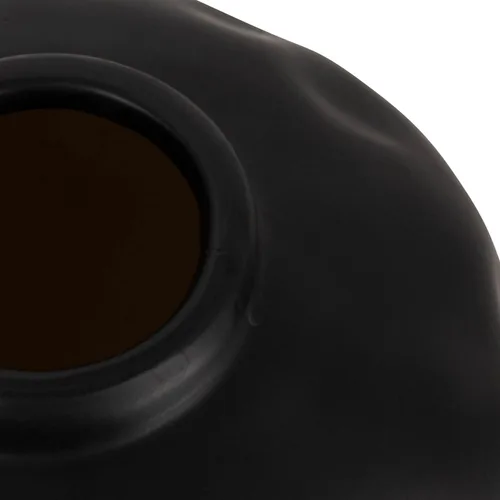 Vista 4 de Creative Co-Op Jarrón de terracota con forma orgánica pellizcada, negro mate