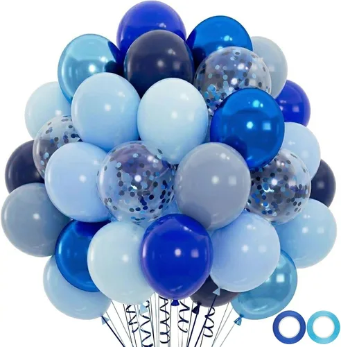 Vista 16 de 100 globos negros dorados y blancos con globos de confeti metálicos dorados y negros de 12 pulgadas para clase de graduación, decoración de fiesta