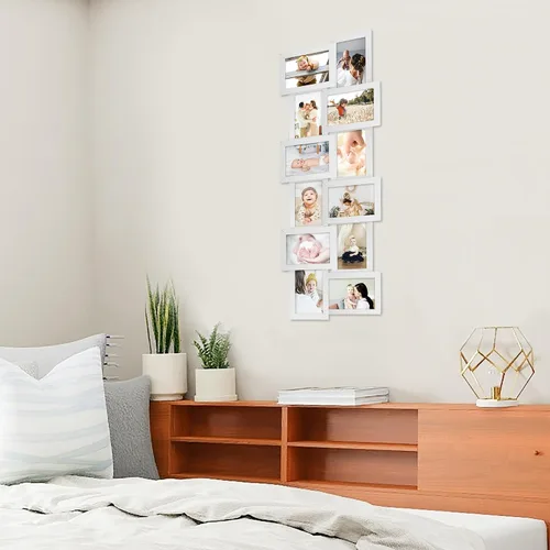 Vista 3 de HELLO LAURA - Marcos de fotos para decoración de pared, paquete de 12 marcos de fotos para pared, marcos de fotos largos en forma de otoño