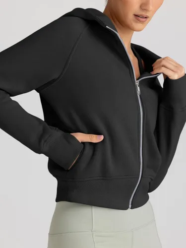 Vista 4 de Trendy Queen Sudaderas con capucha y cremallera para mujer, chaquetas de vellón, trajes de otoño, casuales, con capucha, Y2K, ropa de invierno 2024