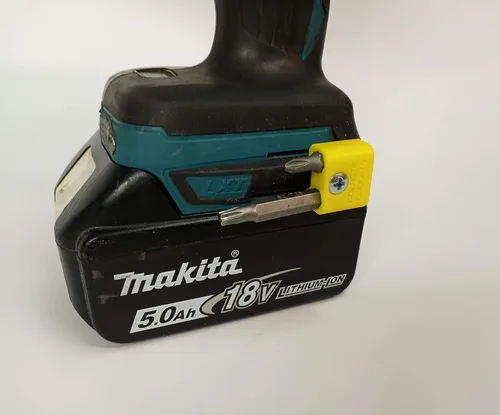 Vista 5 de Soporte magnético para brocas Makita de 18 V y destornillador de impacto, montaje lateral, imanes fuertes, diseño de perfil bajo - Galactic Gadgets