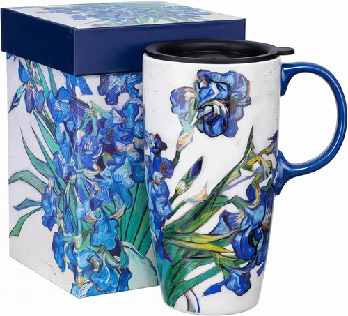 Vista 11 de Topadorn Taza de Cerámica de Porcelana Taza de Café The Great Wave Taza de Café con Caja de Regalo, 13 oz.