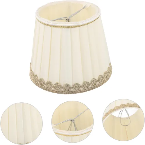 Vista 5 de Angoily Pantalla plisada de gasa para lámpara de repuesto, elegante accesorio para decoración de dormitorio y sala de estar, diseño suave e
