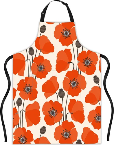 Vista 10 de Delantal de ramo de lavanda, regalos para mujeres, delantal con cuello ajustable, impermeable, para mujeres y hombres, regalos para el hogar