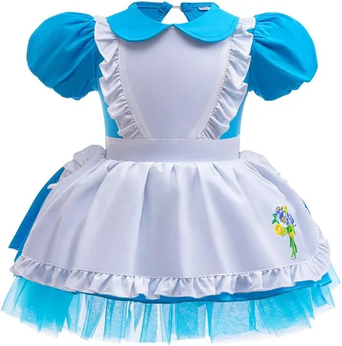 Vista 43 de Disfraz de princesa de Belle Sofía Blancanieves para niñas pequeñas, disfraz de princesa, Navidad, Halloween, mameluco con diadema