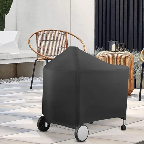 Vista 4 de Funda para parrilla Weber 7152 Performer Deluxe de 22 pulgadas, cubierta impermeable resistente a la decoloración para barbacoa