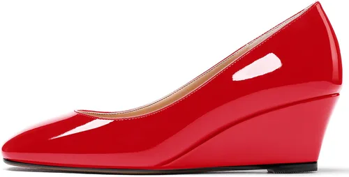 Vista 2 de WAYDERNS Zapatos de tacón bajo con cuña de tacón bajo para mujer de 2 pulgadas