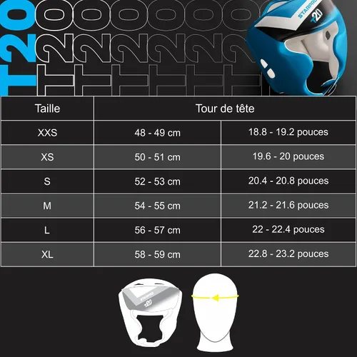 Vista 2 de Starpro Protector de cabeza de boxeo – piel sintética – Muay Thai Kickboxing Training Protection and Fighting Headgear – Varios tamaños