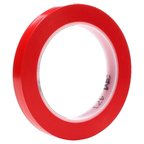 Vista 19 de 3M Cinta de vinilo 471, Rojo, 1 1/2 in x 36 yardas, 5.2 mil, 24 rollos por caja