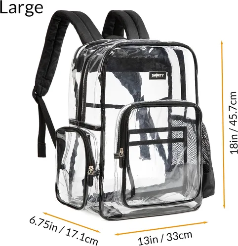 Vista 2 de J.CARP Bolsa transparente resistente Mochila transparente duradera Bolsa transparente transparente