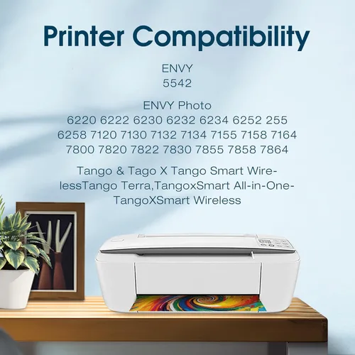Vista 2 de Paquete combinado de cartuchos de tinta negro y color 64 XL 64XL, reemplazo para tinta HP 64XL, compatible con HP 7855, 7858, Envy Photo 7855, 7858