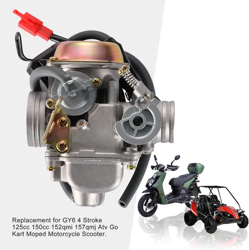 Vista 5 de GOOFIT PD24J carburador para GY6 150 cc ATV motor 157QMJ de Scooter