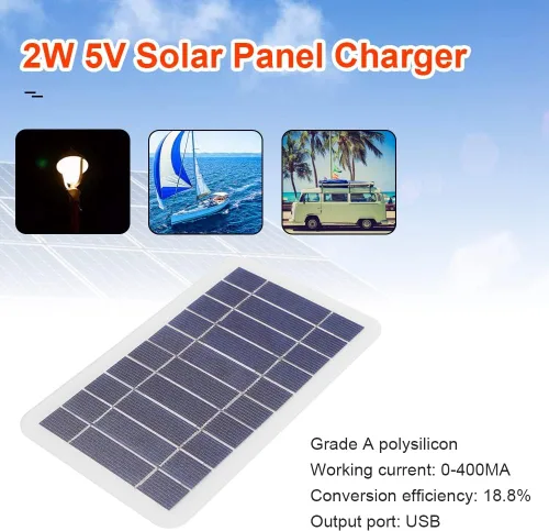Vista 8 de 5V de alta potencia USB panel solar al aire libre impermeable senderismo camping células portátiles batería cargador solar para teléfono móvil